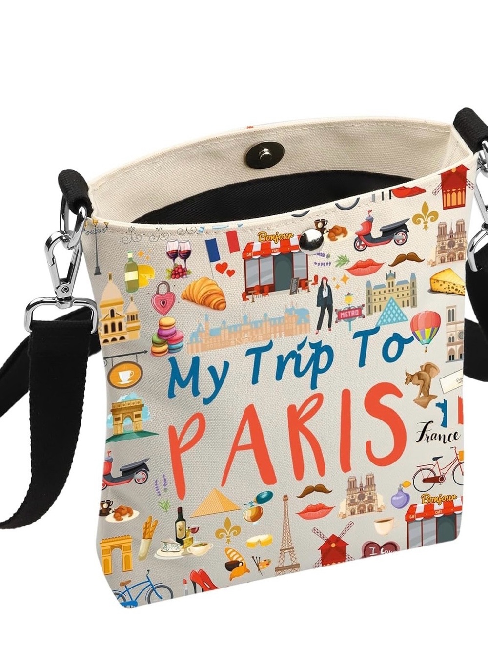 Paris Travel Crossbody Purses for Women - Souvenir Gifts - Casual Crossbody Bag - Picture 4 of 7